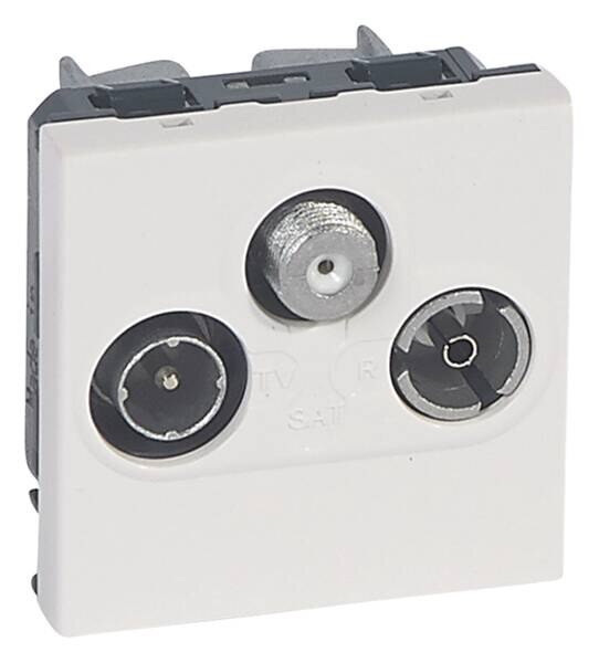 Legrand Legrand 079296 TV-R-SAT Dose 2-modulig Mosaic Aluminium