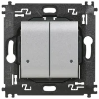Bticino NT4003DCW Drahtloser Wandsender 2-fach für LivingLight with Netatmo Tech