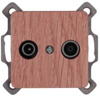Kopp 917030088 Antennensteckdose 2-fach TV RF für Kabelfernsehen Milano eiche