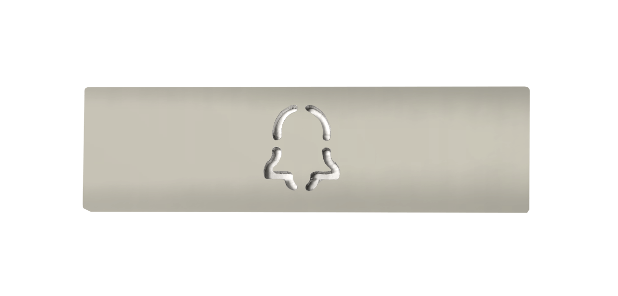 Doorbird DoorBird D21x Namensschild für eine Ruftaste, Glockensymbol – RAL 9002