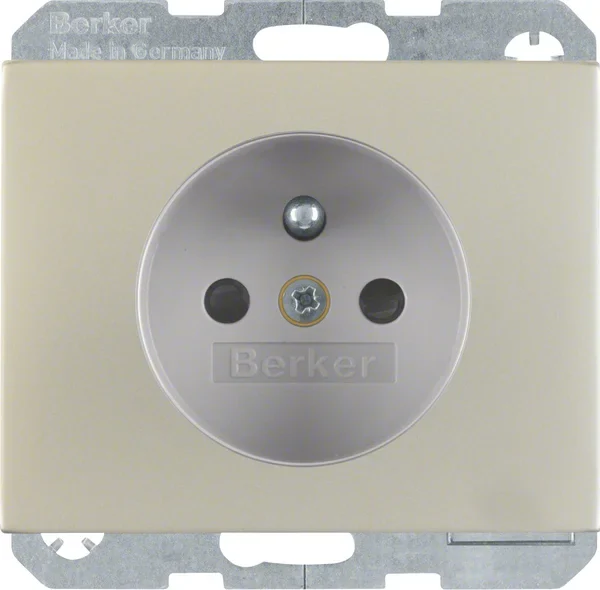Berker Berker Steckdose Edelstahl mit Schutzkon.-stift 6765757004