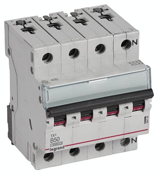 Legrand Legrand 404145 TX3 LS-Schalter B 50A 3-polig+N 10kA 400VAC 4TE