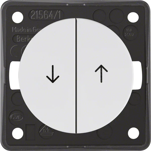 Berker Berker Jalousie-Wippentaster pws glän., Symbol Pfeil 936532509