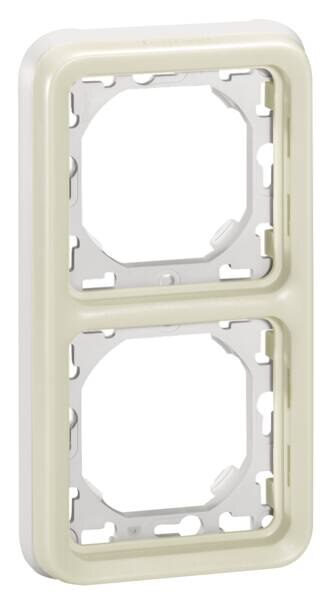 Legrand Legrand 069696 Abdeckrahmen 2-fach senkrecht FR-Aufputz Plexo55 weiß