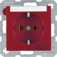 Berker Schuko-Steckdose rt Aufdruck EDV 47501915
