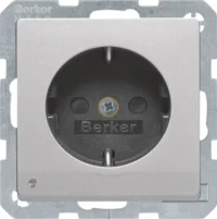 Berker SCHUKO-Steckdose alu/lackiert LED-Orientier licht 41096084