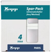 Kopp 652620014 Universalschalter 10AX 250V Paris Pack:4 silber