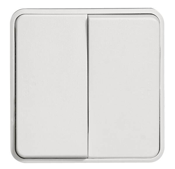 Legrand Legrand 070726 Wippschalter Doppel- wechsel Feuchtraum modular Plexo55 artic