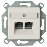 Kopp 920100183 Netzwerkanschlussdose CAT6 2 getr.2x8(8)-poliert Unterputz