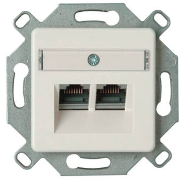 Kopp Kopp 920100183 Netzwerkanschlussdose CAT6 2 getr.2x8(8)-poliert Unterputz
