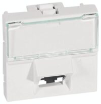 Legrand 076503 Datendose Kategorie6 1xRJ45 45° ungeschirmt UTP 2M Mosaic weiß
