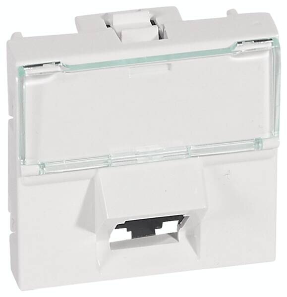Legrand Legrand 076503 Datendose Kategorie6 1xRJ45 45° ungeschirmt UTP 2M Mosaic weiß