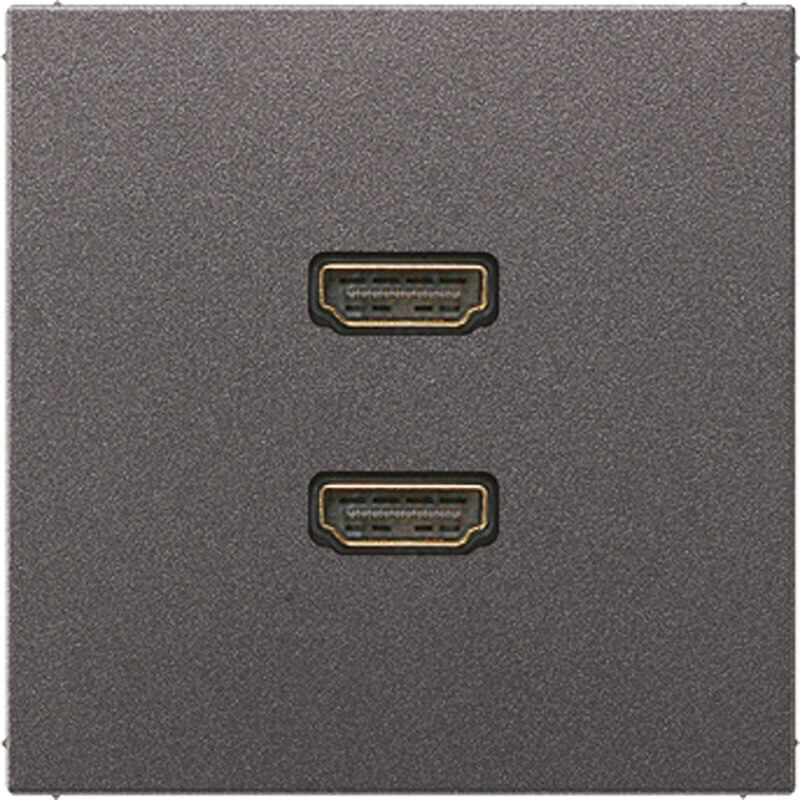 Jung Jung Multimedia-Anschluss anthrazit 2 x HDMI mit Tragring MA AL 1133 AN