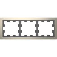 Merten Rahmen 3 fach nickelmet D-Life Metall MEG4030-6550