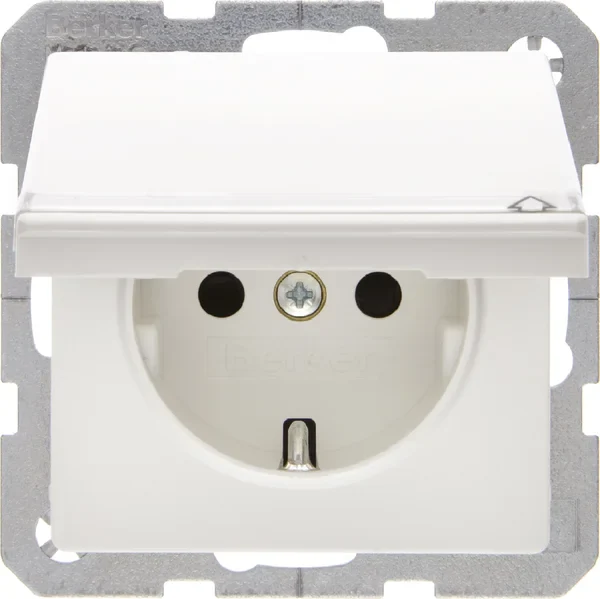 Berker Berker SCHUKO-Steckdose mit Klappdeckel 47526089