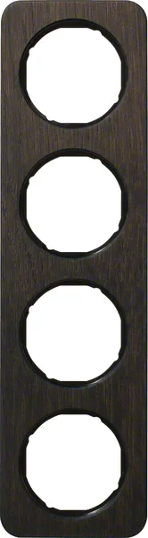 Berker Rahmen 4-fach Eichenholz/schwarz glanz 10142354
