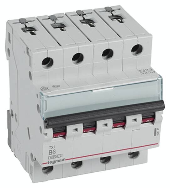Legrand Legrand 404151 TX3 LS-Schalter B 6A 4-polig 10kA 400VAC 4TE