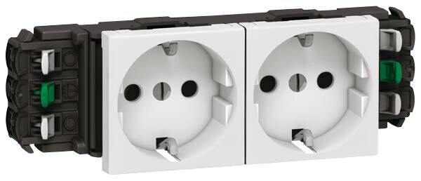 Legrand Legrand 077402 Steckdose 2-fach 4M weiß RAL9003