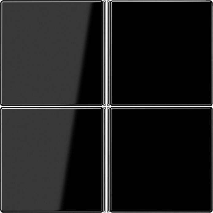 Jung Jung LS404TSASW Tastensatz 4-fach kpl LS/FD-design schwarz