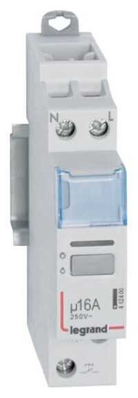 Legrand 412400 CX3 Fernschalter 1-polig 16A 250VAC elektr. AC 230V 1S mit LED