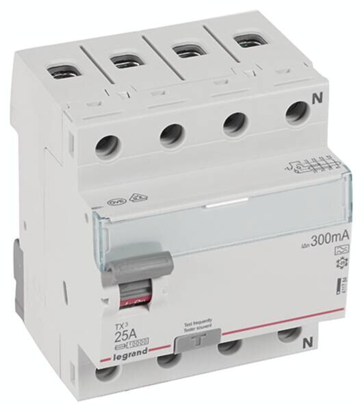 Legrand Legrand 411784 TX3 Fi-Schalter 25A 4-polig 300mA Typ A 400VAC 4TE