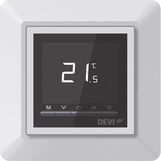 DEVI Raumthermostat 230V 15A Schließer DEVIreg Opti IP21 m.Display