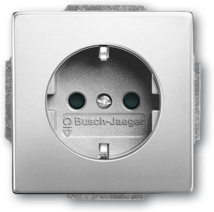 Busch-Jaeger Busch-Jaeger SCHUKO Steckdosen-Einsatz edelstahl 20 EUCBLI-866