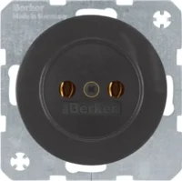 Berker Steckdose schwarz/glänzend ohne Schutzkontakt 6167032045