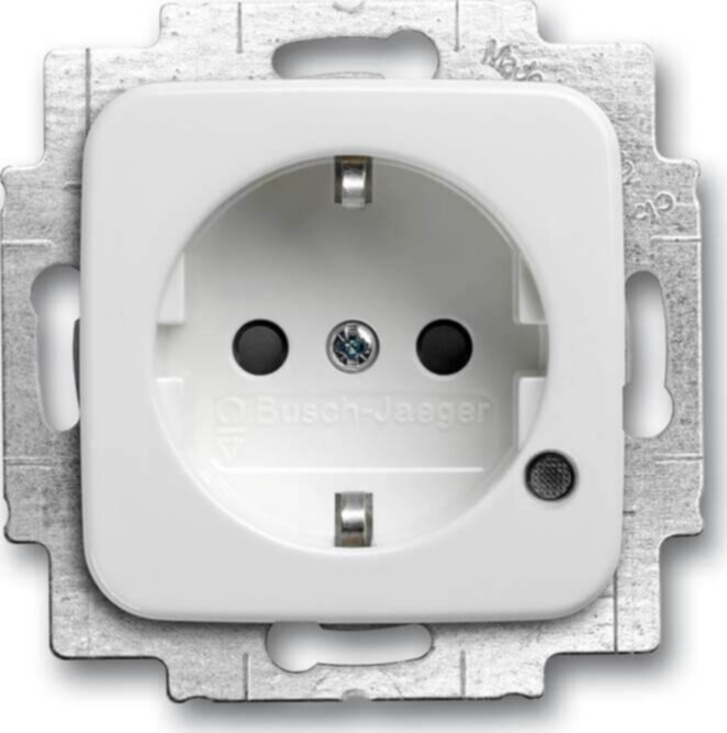 Busch-Jaeger Busch-Jaeger SCHUKO(R) Steckdosen-Einsatz mit LED Kontrolllicht 20 EUCBL-214