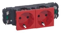 Legrand 077412 Steckdose 2-fach 4M rot RAL3020