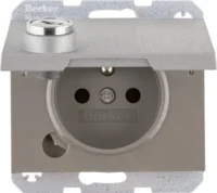 Berker Steckdose mit Erdstift K.1,alu, ma, la 6768117003
