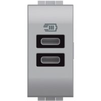 BTicino NT4191CC LivingLight USB-Lade- steckdose 1M m.2xUSB-C Tech