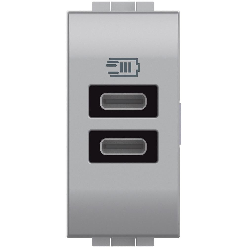 Legrand BTicino NT4191CC LivingLight USB-Lade- steckdose 1M m.2xUSB-C Tech