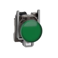 Schneider XB4BVGM3T Leuchtmelder, Metall, grün, Ø 22, inklusive LED-Modul