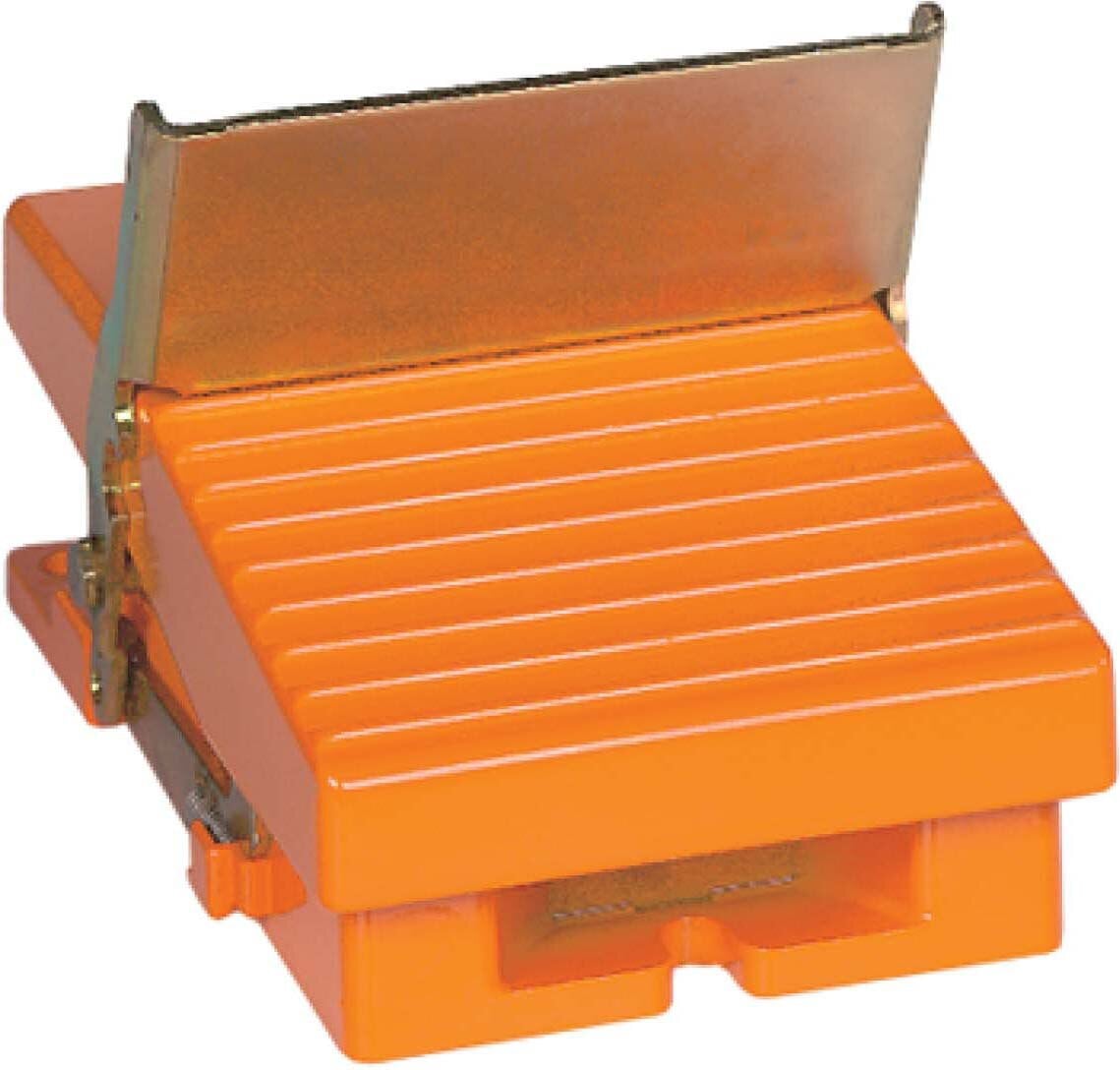 Schneider XPER911 Fußschalter einfach ohne Schutzhaube Metall orange 2Ö2S