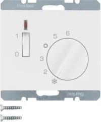 Berker Raumtemperaturregler 24 V mit Öffner, Zentrals 20317109