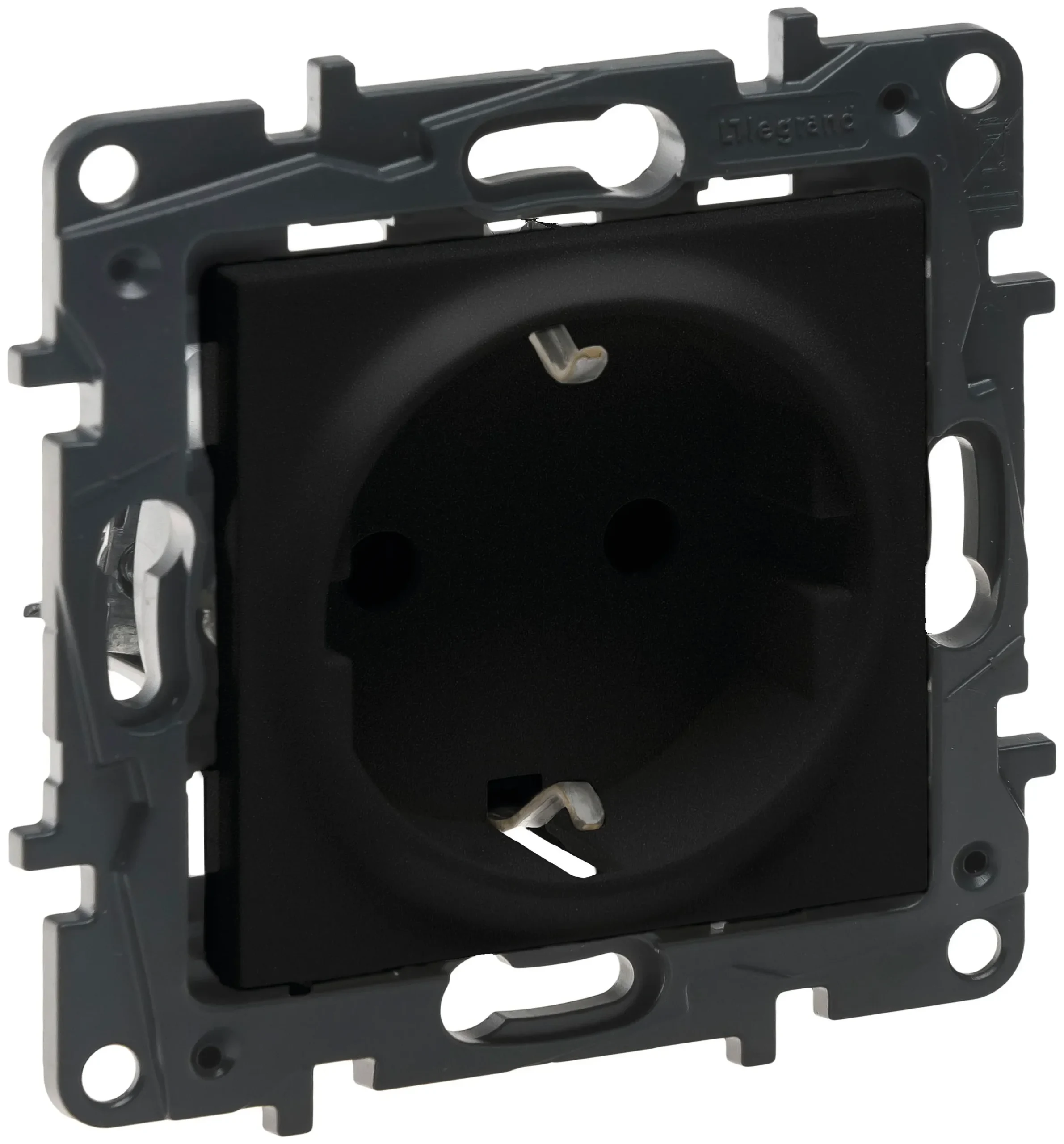 Legrand Legrand 864562 Schuko Steckdose (SL) Berührungsschutz Niloe Step schwarz
