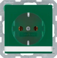 Berker SCHUKO-Steckdose mit Beschriftungsfeld 47506003