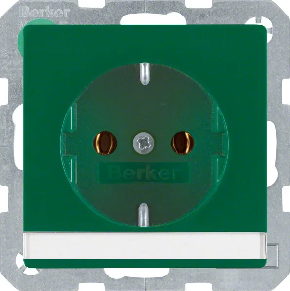Berker Berker SCHUKO-Steckdose mit Beschriftungsfeld 47506003