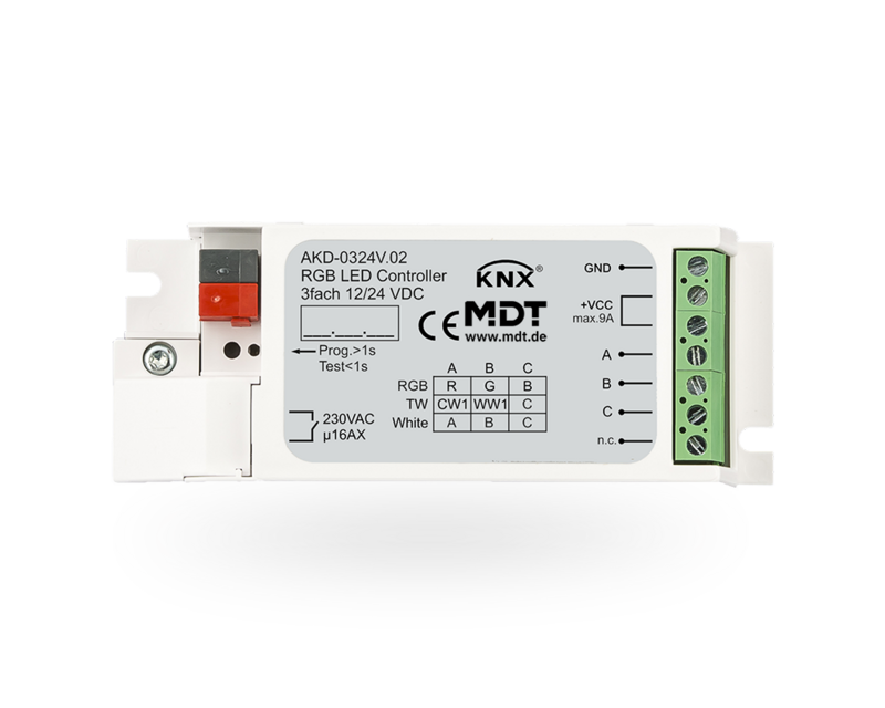 MDT Technologies LED Controller 3-Kanal 3/6A, RGB, AKD-0324V – Produktbild 1 (Hersteller)