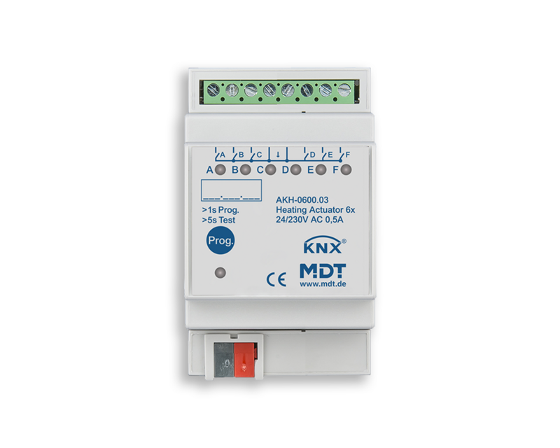 MDT Technologies Heizungsaktor 6-fach 3TE Reiheneinbaugerät, – Produktbild 1 (Hersteller)