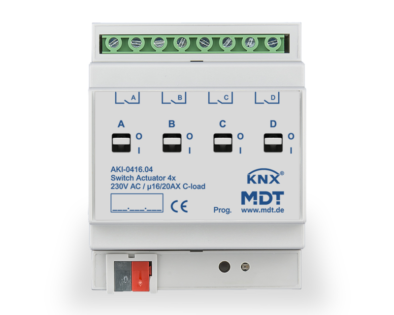 MDT Technologies Schaltaktor AKI 4-fach 4TE Reiheneinbaugerä – Produktbild 1 (Hersteller)
