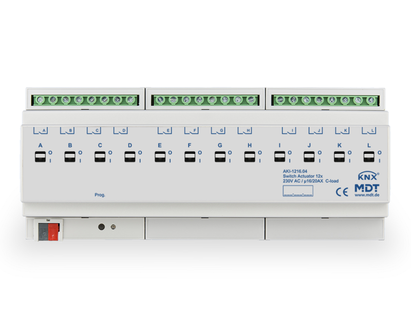 MDT Technologies Schaltaktor AKI 12-fach 12TE Reiheneinbauge – Produktbild 1 (Hersteller)