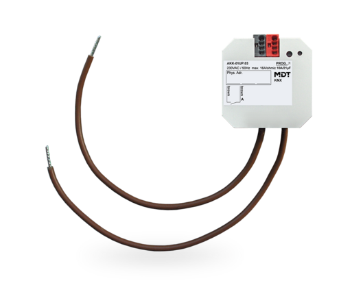 MDT technologies Schaltaktor 1-fach Unterputz 16A, 230VAC, K – Produktbild 1 (Hersteller)