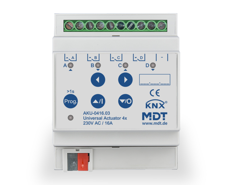 MDT Technologies Universalaktor AKU 4-fach 4TE Reiheneinbaug – Produktbild 1 (Hersteller)
