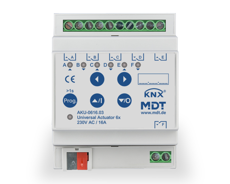 MDT Technologies Universalaktor AKU 6-fach 4TE Reiheneinbaug – Produktbild 1 (Hersteller)