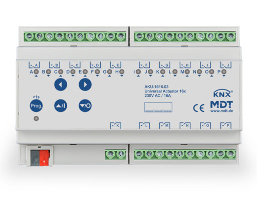 MDT Technologies Universalaktor AKU 16-fach 8TE Reiheneinbau – Produktbild 1 (Hersteller)