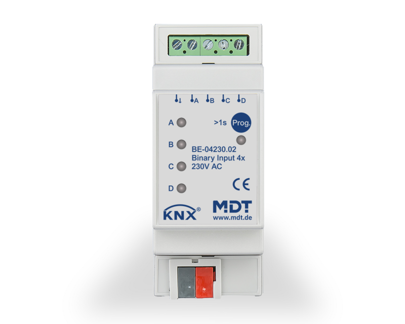 MDT Technologies Binäreingang 4-fach, 2TE Reiheneinbaugerät, – Produktbild 1 (Hersteller)