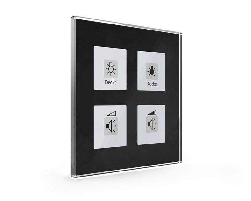MDT technologies Glastaster Plus 4-fach schwarz BE-GT04S.01 – Produktbild 1 (Hersteller)