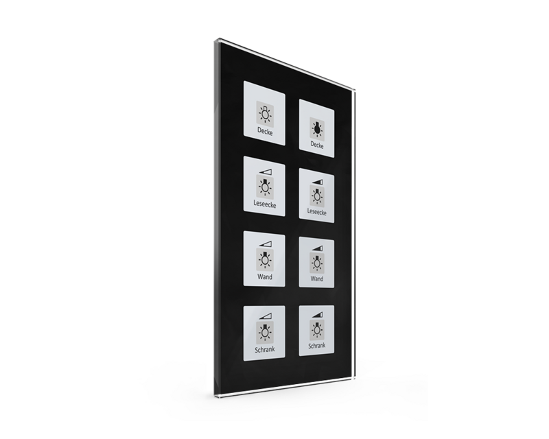 MDT technologies Glastaster Plus 8-fach schwarz BE-GT08S.01 – Produktbild 1 (Hersteller)